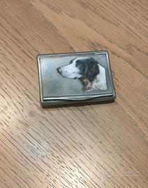 Tabacchiera in argento smaltato fine 900
