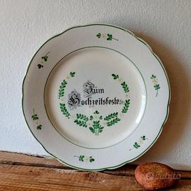 Antico piatto nozze collezione Jugendstil