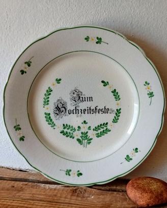 Antico piatto nozze collezione Jugendstil