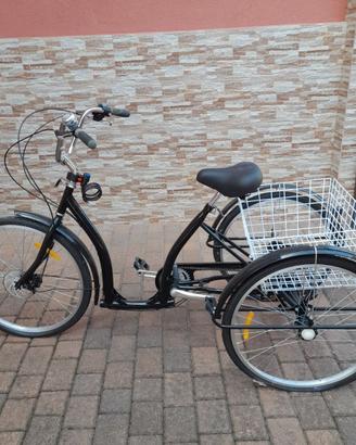 Trike con cestino, ruote da 26 pollici