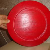 Piatto Legno Noce gigante decorativo Fuoco 30cm