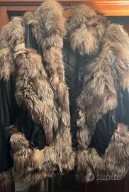 Giacca pelle e pelliccia di coniglio 