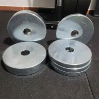 Set 80kg dischi in ferro cromato foro 55mm