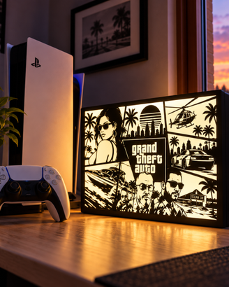 GTA VI – LIGHTBOX ARTIGIANALE | LED USB | EDIZIONE