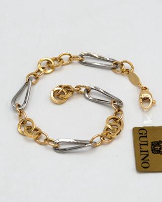 Bracciale donna oro giallo e bianco 18 kt D.33