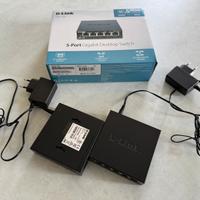 Tre D-Link DGS-105 Switch 5 Porte Gigabit