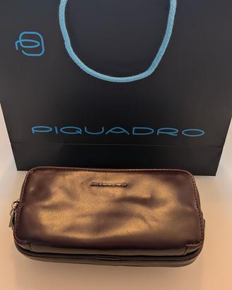 Pochette / Borsello Piquadro in pelle marrone 