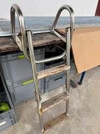 SCALETTA 3 GRADINI ACCIAIO INOX