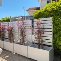 Fioriera con spalliera