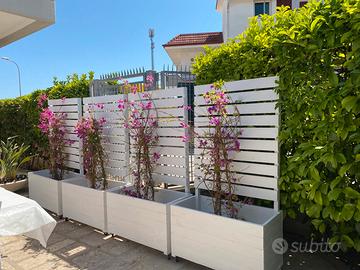 Fioriera con spalliera