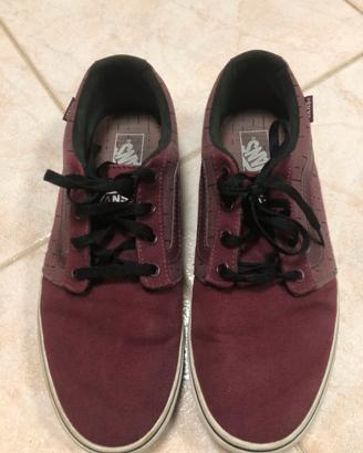 Vans basse in tela rosso scuro ( bordeaux) 42.5