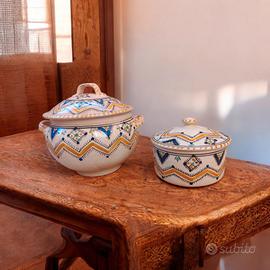 set da 2 terrine in ceramica marocchina