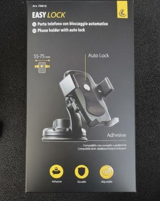 Supporto auto per telefono con Auto Lock e ventosa