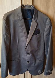Giacca grigia Sisley elegante righe tg M uomo