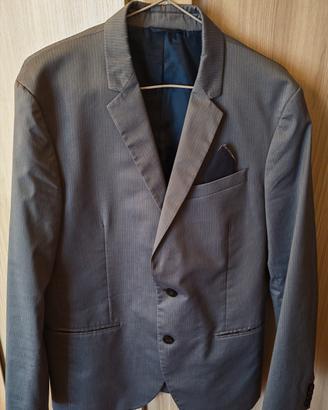 Giacca grigia Sisley elegante righe tg M uomo