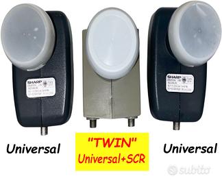 1 LNB "Twin" Universal/SCR + 2 LNB Sharp Universal