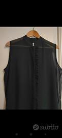Blusa smanicata trasparente 