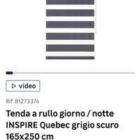 Tende a rullo grigio giorno/notte