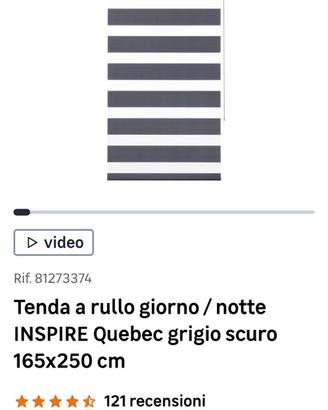 Tende a rullo grigio giorno/notte