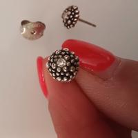 ORECCHINI argento perlage con ZIRCONE Raspini 