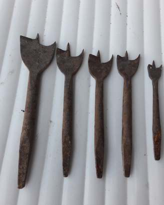 Set di 5 punte da legno vintage