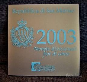Rep. Di S. Marino-Monete Divisionali FDC-anno 2003