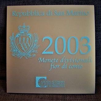 Rep. Di S. Marino-Monete Divisionali FDC-anno 2003