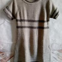 Mini abito in lana e mohair  a maniche corte nuovo