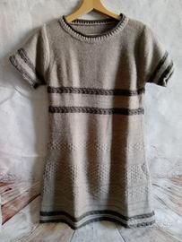 Mini abito in lana e mohair  a maniche corte nuovo