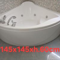 Vasca idomassaggio GLASS angolo 140x140xh.60cm