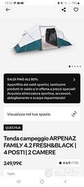 Tenda campeggio  Quechua 4.2 Frash blak 