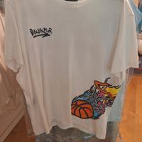 T-shirt Discaimer 2021 Bianca Stampe colorate 