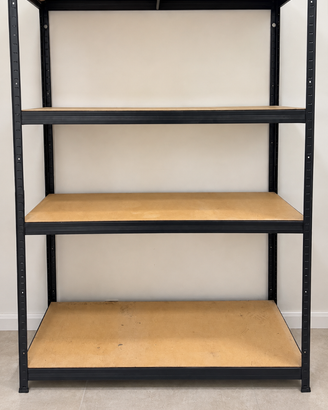 Scaffale in metallo nero  118 × 45 × 180