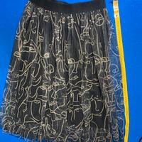 gonna lunga con tulle e cinta elastica