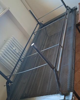 letto- coppia di reti metalliche- solide- 