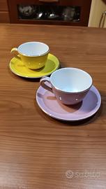 Coppia tazzine vintage caffè ceramica Imola 