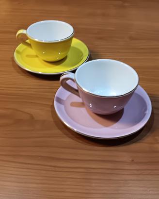 Coppia tazzine vintage caffè ceramica Imola 