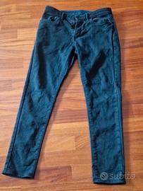 Pantaloni Uomo Uniqlo cotone Elastico neri taglia