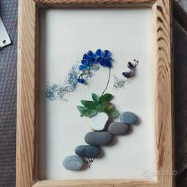 orchidea blu - quadro vetri marini