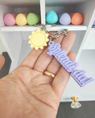 portachiavi motivazionale in Stampa 3d pastello