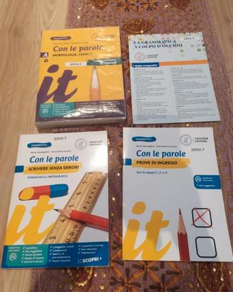 libro grammatica scuole medie con le parole A 