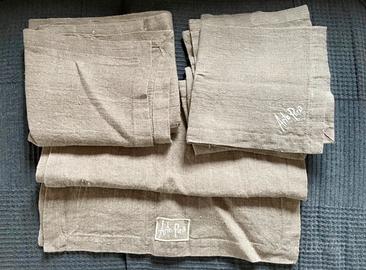 Runner tavolo e tovaglioli in lino