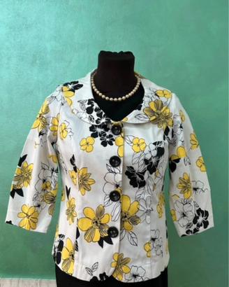 🦋Blazer donna con bottoni maniche 3/4 cottone🦋