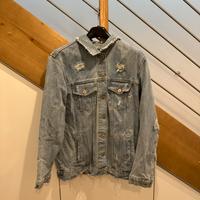 Giacca di Jeans Bershka Distressed