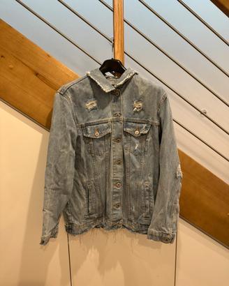 Giacca di Jeans Bershka Distressed