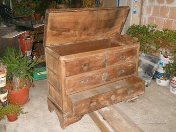 cassettone cassa noce