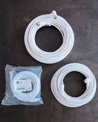 Cavi antenna TV ad angolo lunghezza 5 e 10m