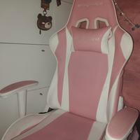 sedia da gaming rosa