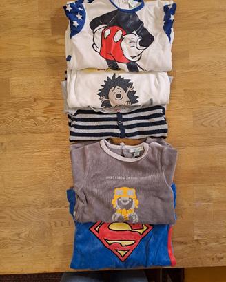 set 5 tutine ciniglia 18 mesi