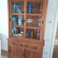 Credenza teak massello con ante a vetri